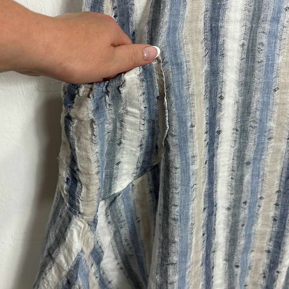Made For You By Kathy Smith Striped Sleeveless Tunic Top Size 2X - Picture 4 of 8